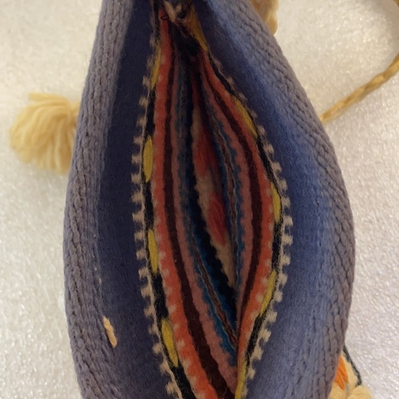 Greek motif tan pattern travel crossbody two small totes boho festival lot of 2 - Picture 7 of 13